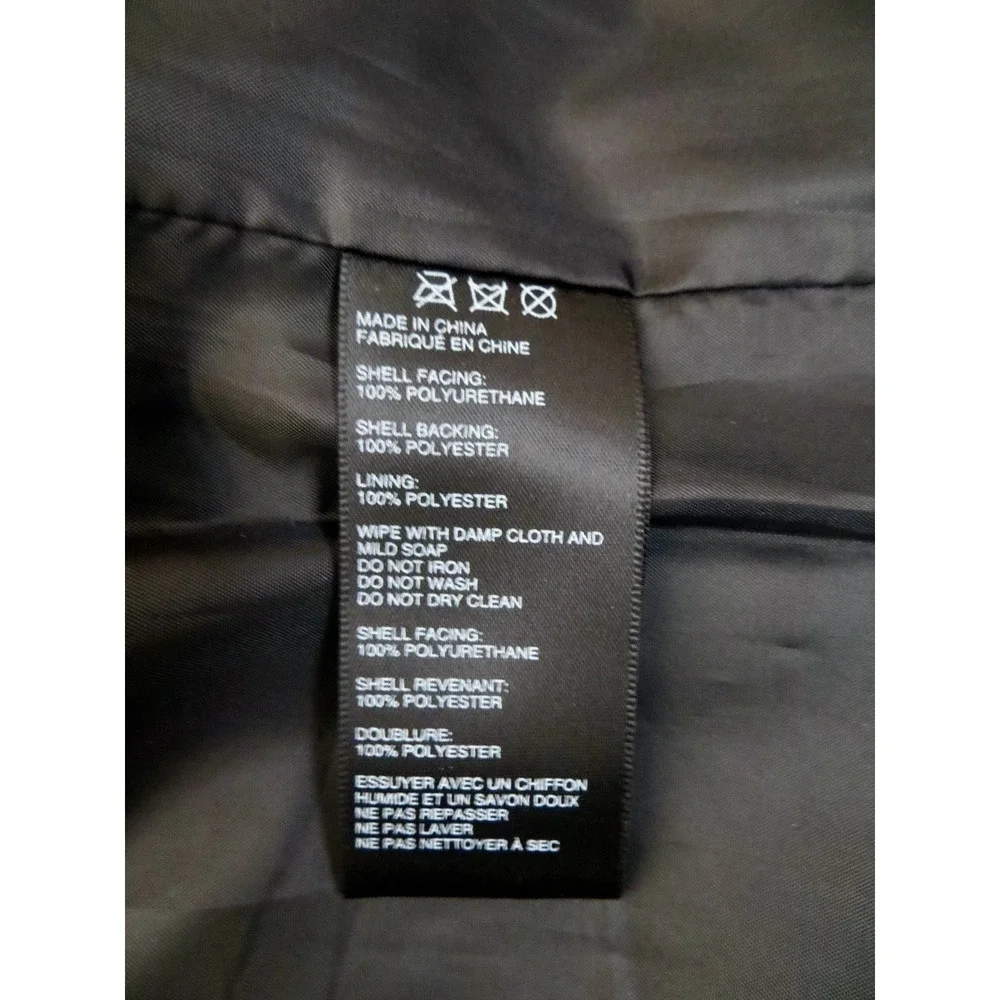 Silence + Noise Irina Studded Embroidered Faux Leather Jacket Black SZ XS - Picture 13 of 13